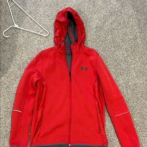 Under Armour Red and Gray Full-Zip Jacket
